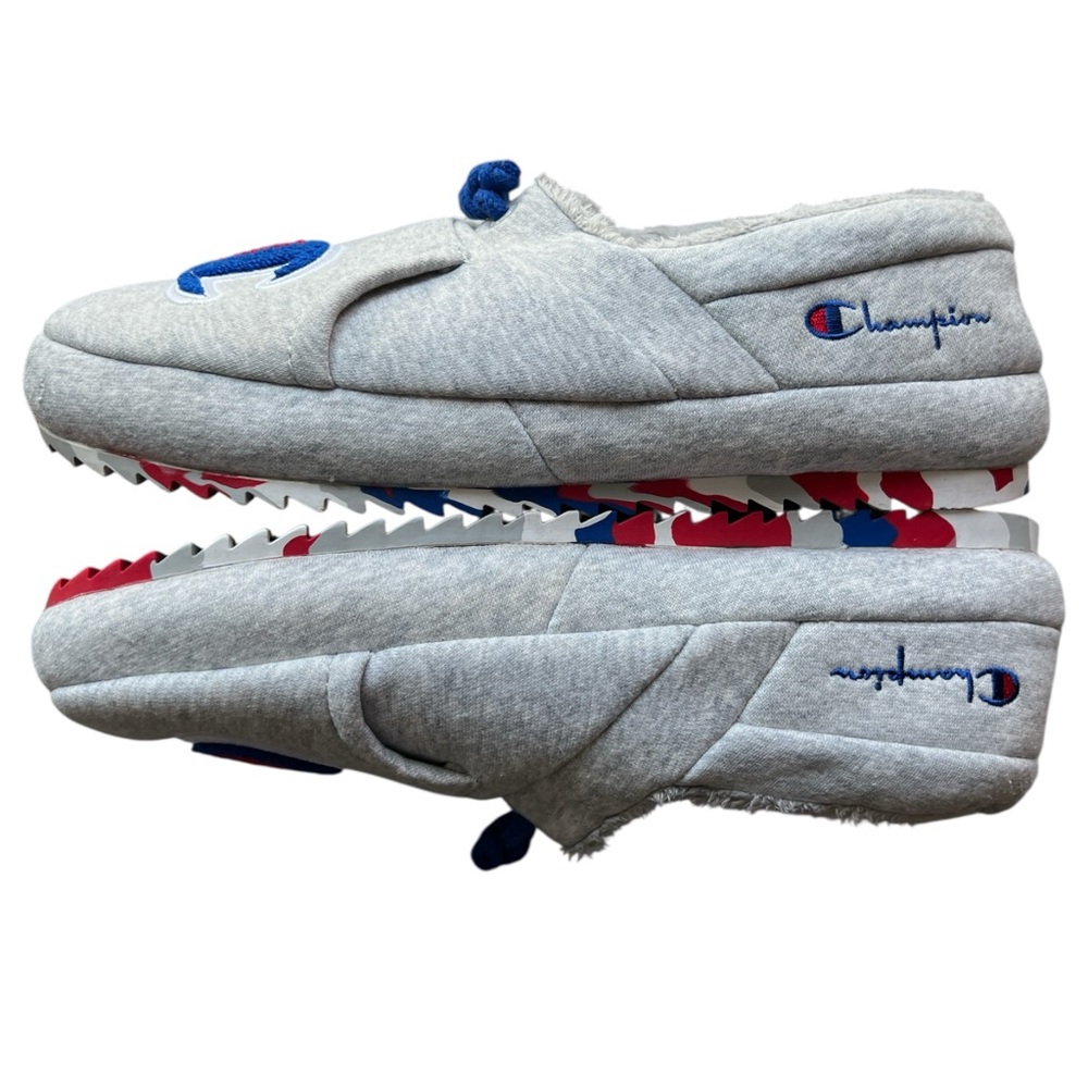 Champion University II Gray Slippers Men's Shoes Red Blue Sole Sz 11 - Picture 3 of 12